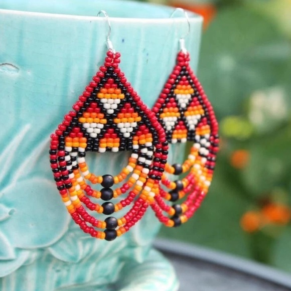 Handmade Jewelry - Southwestern Handmade Beaded Earrings